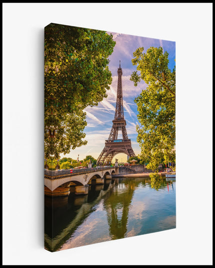 Paris Eiffel Tower View Canvas