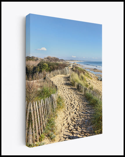 Footprints on the Beach Canvas