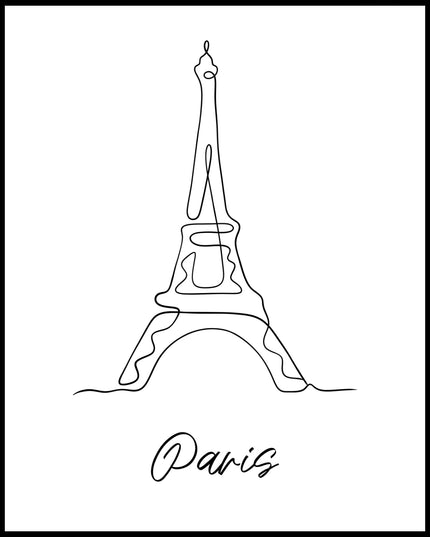 Paris Line-Art Poster