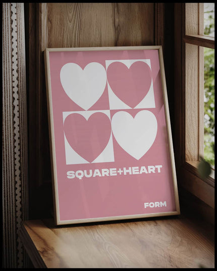 Square Heart Poster