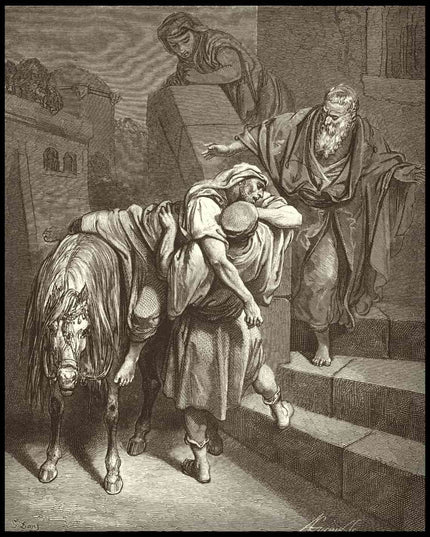 The good samaritan arrives at the inn